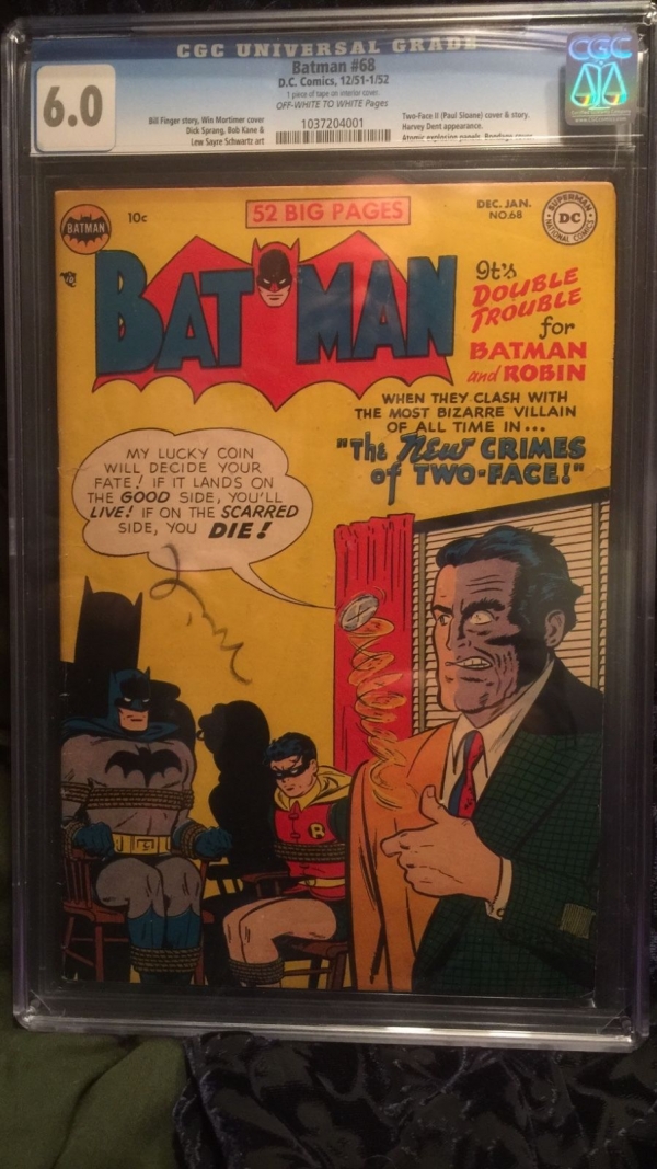 Batman 68 cgc 60 classic Two Face cover 