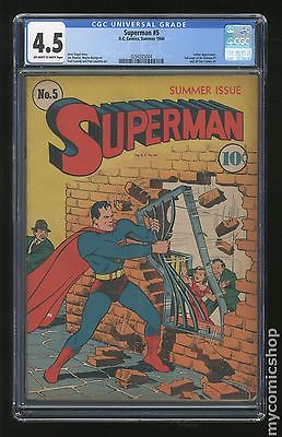 Superman 1939 1st Series 5 CGC 45 0294325004