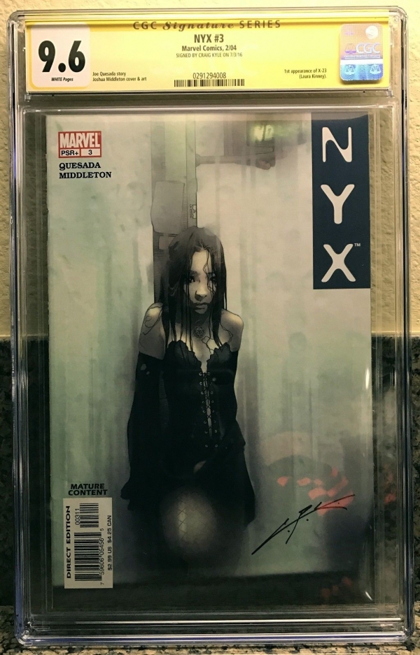 LOGAN Movie  Marvel NYX 3 CGC 96 Signature Series Signed by creator of X23