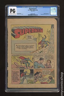 Superman 1939 1st Series 1 CGC PG Page 10 Only  0962660009