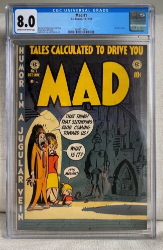 Mad 1 1952 CGC Graded  80  1st Satire Comic Harvey Kurtzman Cover  EC