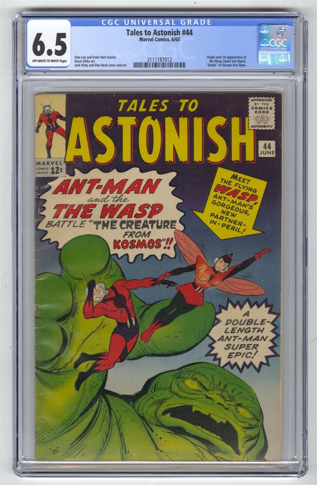 Tales to Astonish 44 CGC 65 VINTAGE Marvel Comic HOT KEY AntMan 1st Wasp