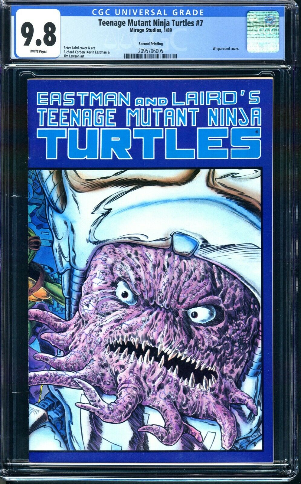 Teenage Mutant Ninja Turtles 7 CGC 98 NMMT BW 2nd Print Krang Variant 11989