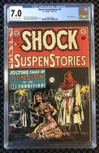 Shock SuspenStories 6 CGC 70 EC Precode Horror Classic Bondage Cover 1952