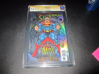 CGC 96 SUPERMAN 166 HOLOCHROME EDITION SIGNED BY ED MCGUINESS 