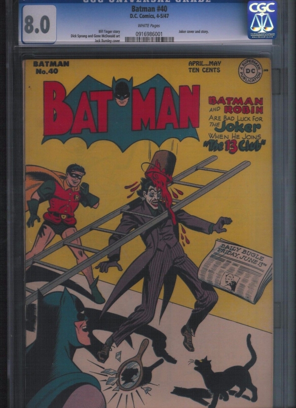 Batman  40 CGC 80  White Pages UnRestored