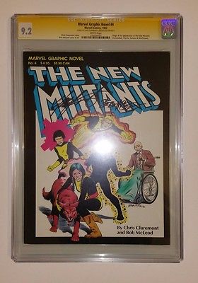 Marvel Graphic Novel 4 New Mutants CGC 92 Signed by Claremont and McCleod 