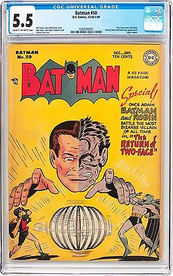 Batman 50  DC Comics  January 1949  1st Print  CGC 55  Two Face