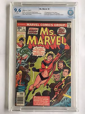 Ms Marvel 1 CBCS 96 1st Carol Danvers WHITE PAGES 1977 Movie CGC