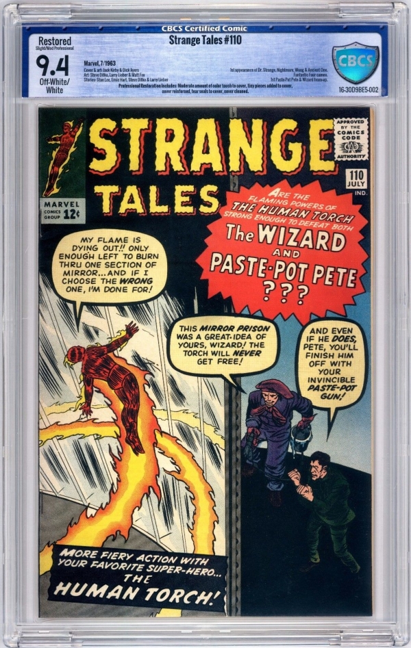 Strange Tales 110 CBCS 94 OWW Slight Professional 1st Dr Strange Not CGC PGX