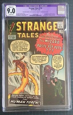 STRANGE TALES 110 CGC 90 VFNM SLIGHT RESTORATION 1ST APPEARANCE DR STRANGE