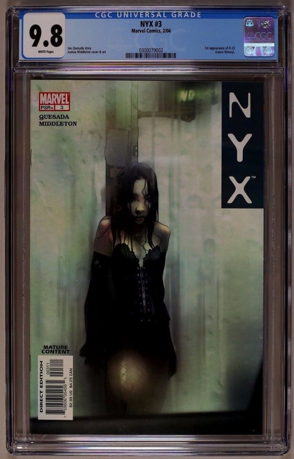 Nyx 3  CGC 98 WP  1st Appearance of X23 Laura Kinney Logan Movie