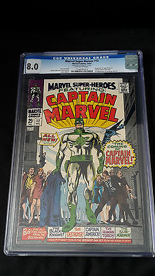 Marvel Super Heroes 12  Comic  December 1967  CGC 80  1st Captain Marvel