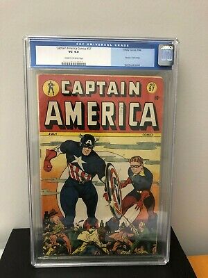 CAPTAIN AMERICA 57 1946 CGC 40 OLD LABEL HUMAN TORCH LOOKS NICER
