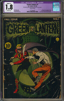 Green Lantern 1 Small Resto Golden Age Key First Issue DC Comic 1941 CGC 18