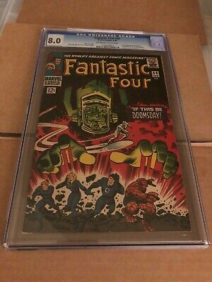 Fantastic Four 49 CGC 80 1st Full Galactus 2nd Silver Surfer 1966 Old Label