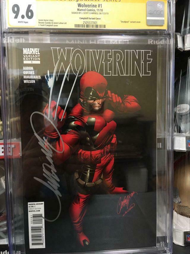 WOLVERINE 1 CGC 96 SIGNED SCOTT CAMPBELL  DEADPOOL ULTRA RARE MAILIN VARIANT 