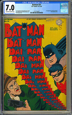 Batman 31 Very Nice Original Owner Golden Age DC Superhero Comic 1945 CGC 70