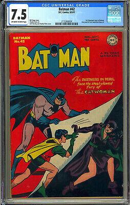 Batman 42 High Grade Catwoman Cover Golden Age DC Comic 1947 CGC 75
