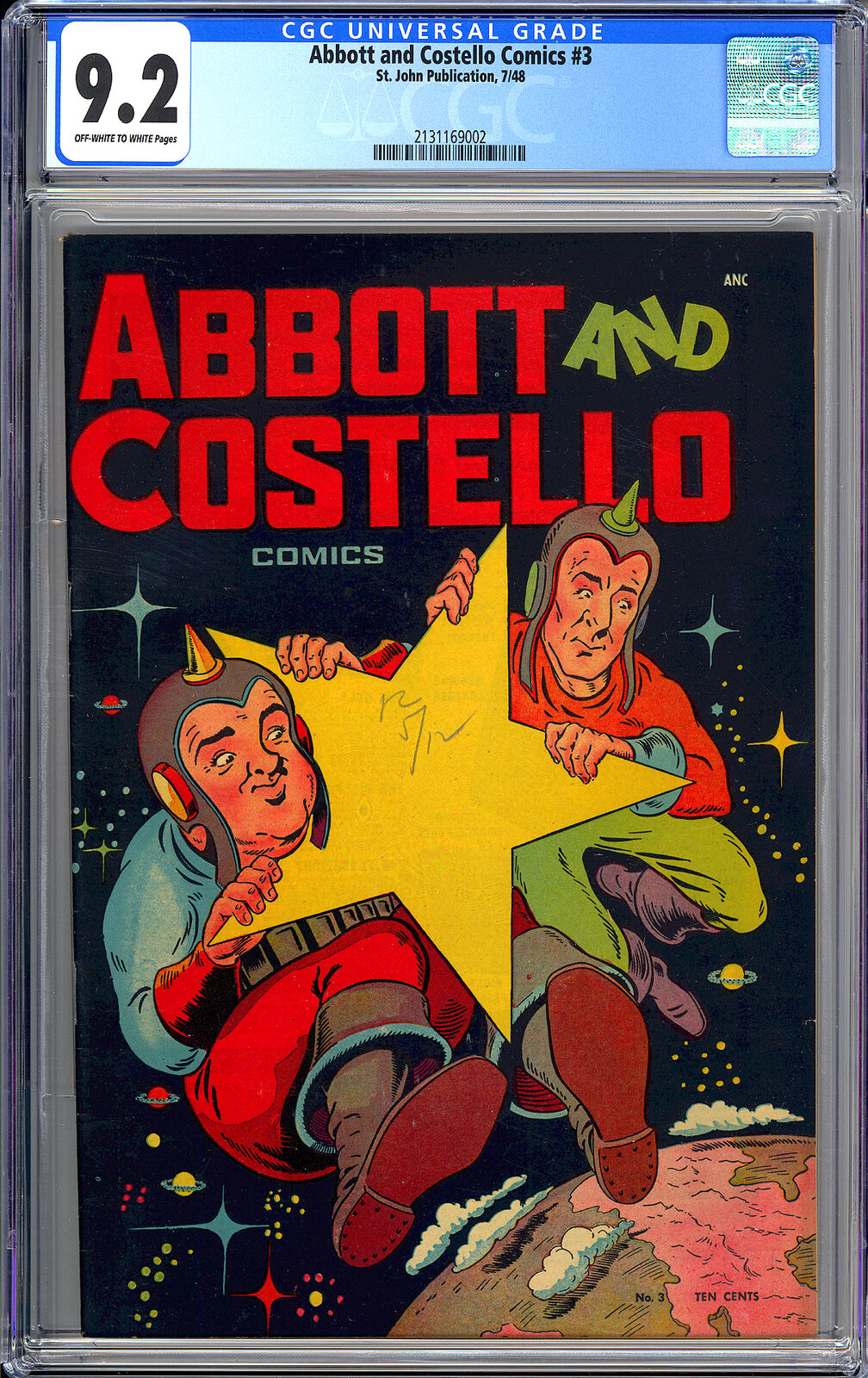 Abbott and Costello Comics 3 Highest Graded Copy PreCode St John 1948 CGC 92