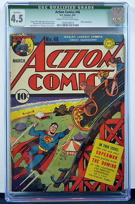 ACTION COMICS 46 CGC 45 Superman 1942 Hitler appearance