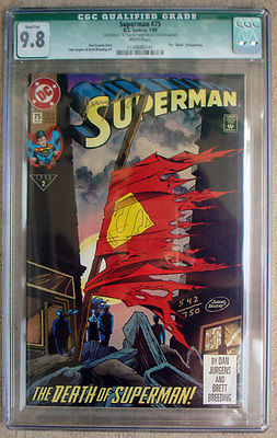 SUPERMAN 75JERRY SIEGEL SIGNEDCGC 98 HIGHEST GRADE DYNAMIC FORCES CERT