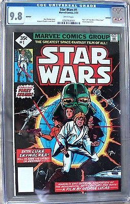 STAR WARS 1977  1 35 CENT REPRINT CGC 98 NMMT RARE ONLY 1 OF 12