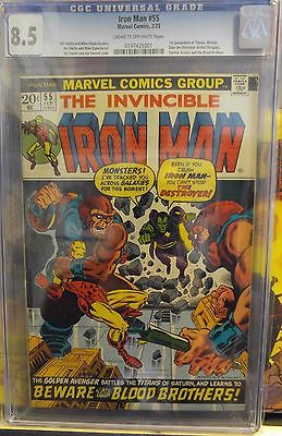 1973 IRON MAN 55 CGC 85 1ST APPEARANCE THANOS DRAX STARFOX LIKE PGX CBCS KEY