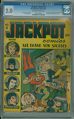 Jackpot Comics 4 CGC 20 1941 RARE 2nd Appearance and 1st Cover of ARCHIE MLJ