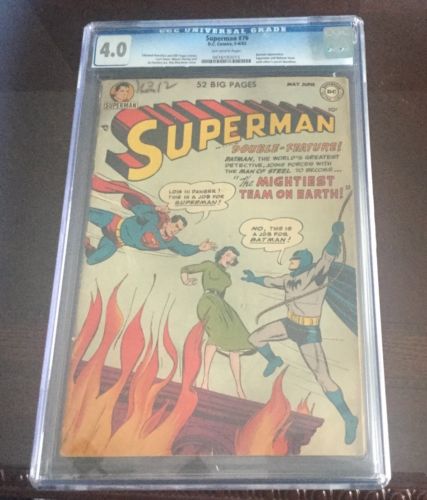 Superman 76 CGC  40 Superman and Batman Learn Identities 1952 DC