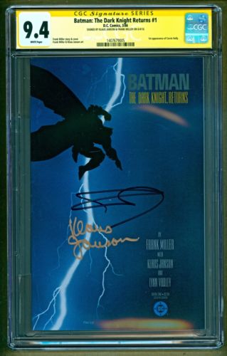 Batman Dark Knight Returns 1 1986 DC SIGNED Frank Miller Klaus Janson CGC 94
