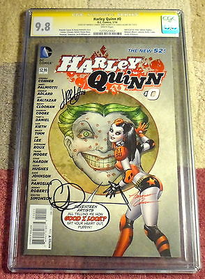 Harley Quinn 0 CGC 98 3X SS signed by Adlard Conner Palmiotti graded NMMT