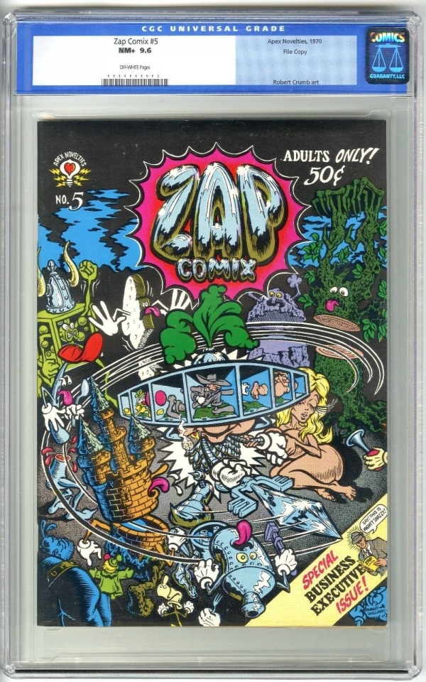 ZAP COMIX 5 1970 CGC 96 NM 1ST PRINT FILE COPY TOP CENSUS UNDERGROUND COMIX 