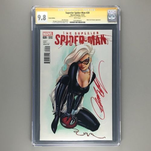 Superior SpiderMan 20 2013 J SCOTT CAMPBELL CGC SS NMMT 98 Black Cat