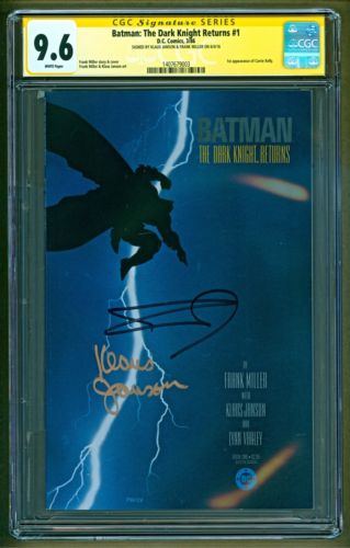 Batman Dark Knight Returns 1 1986 DC SIGNED Frank Miller Klaus Janson CGC 96