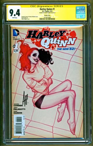 Harley Quinn 1 2014 DC Comics 125 Variant Signed Adam Hughes SS CGC 94