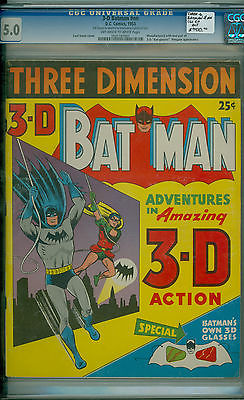 3D Batman  NN CGC 50 VGFN OWW HTF 1953 Golden Age THREE DIMENSION Curt Swan