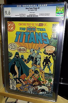 1980 NEW TEEN TITANS 2 CGC 96 1ST APP DEATHSTROKE LIKE PGX CBCS WHITE PAGES KEY