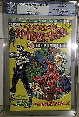 1974 AMAZING SPIDERMAN 129 PGX 75 1ST PUNISHER LIKE CGC CBCS KEY