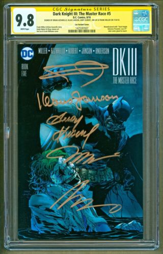 Dark Knight III Master Race 5 SIGNED Frank Miller Jim Lee 1500 Variant CGC 98