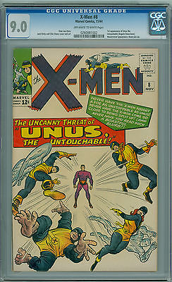 XMen  8 CGC 90 VFNM 1st Appearance of Unus the Untouchable HIGH GRADE Kirby