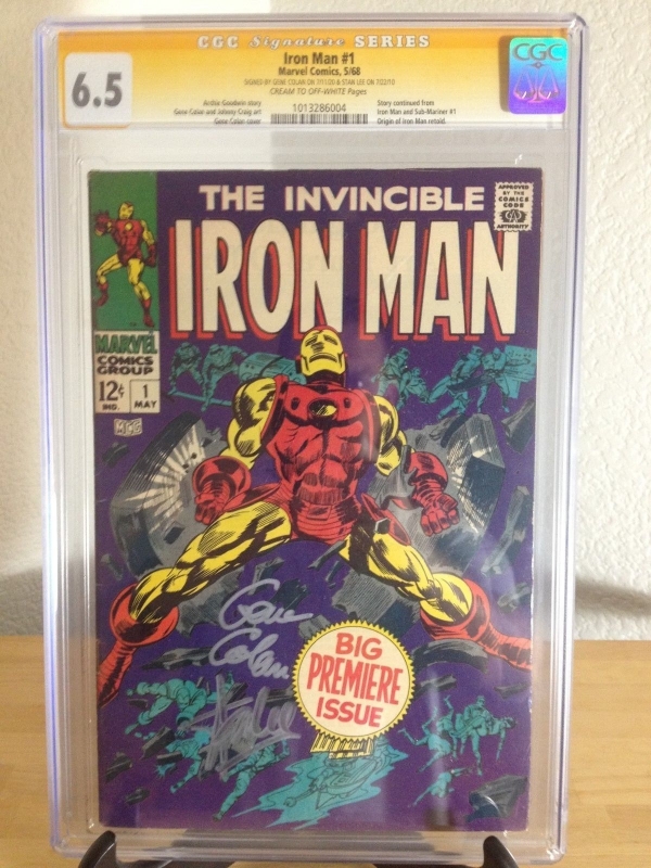Iron Man 1 CGC SS 65 Signed by Stan Lee  Gene Colan RIP