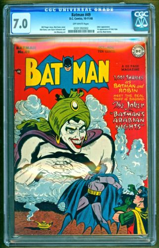 Batman 49 1948 DC Comics 1st appearance of Mad Hatter  Vivki Vale CGC 70