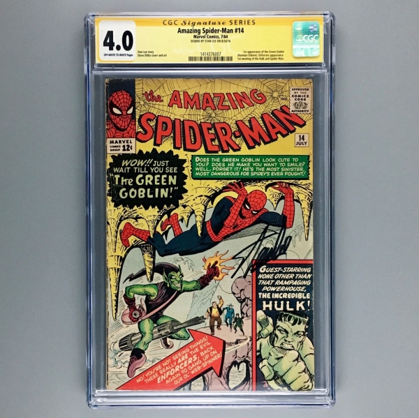 Amazing SpiderMan 14 1st appearance GREEN GOBLIN CGC SS 40 Stan Lee SIGNED
