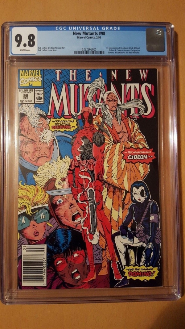 New Mutants 98 CGC 98 1st DEADPOOL Domino Copycat Liefeld Newstand Supr Bright