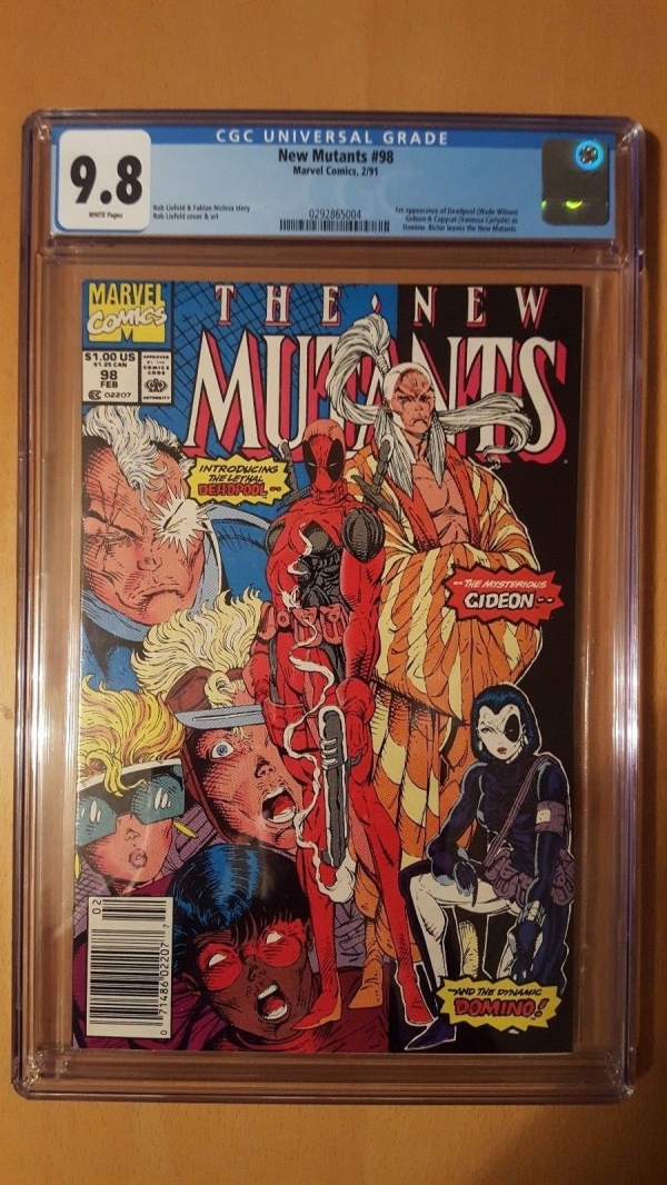 New Mutants 98 CGC 98 1st DEADPOOL Domino Copycat Liefeld Newstand Supr Bright