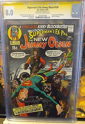 1970 JIMMY OLSEN 134 CGC 80 SIGNED NEAL ADAMS 1ST DARKSEID LIKE PGX CBCS NO 98