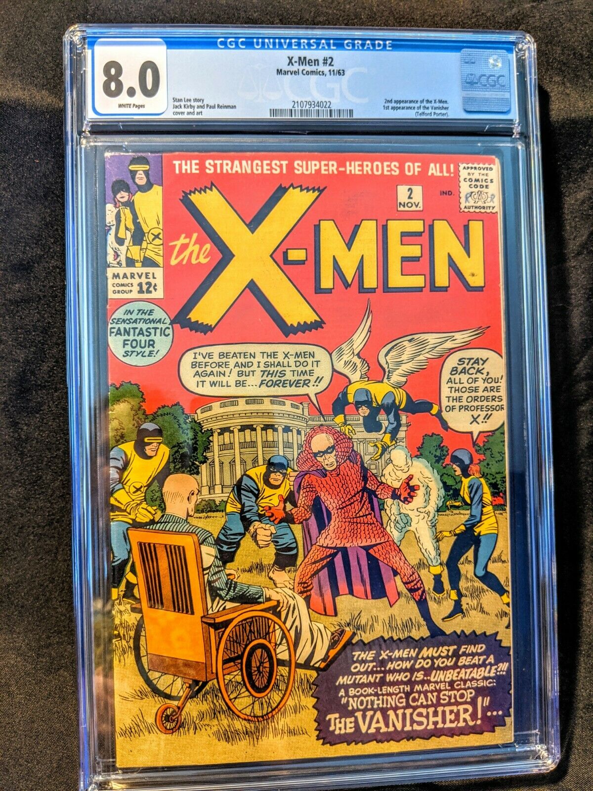 XMen 2 1163 CGC 80 WHITE Pages Jack Kirby Stan Lee 1963