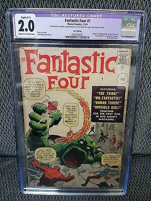 Fantastic Four 1 CGC Restored 20Good UK Edition 1st App Fantastic Four