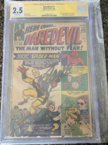Daredevil 1 CGC Signed By Stan LeeApr 1964 Marvel